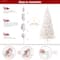 10ft. Pre-Lit White Slim Artificial Christmas Tree, Warm White Lights